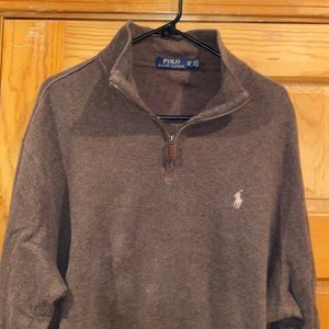 Mens Polo Quarter Zip Sweater